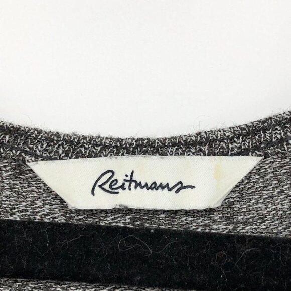 Reitman's Grey & White Marled cap Sleeve draped knit front top Plus size 2x - Picture 9 of 16
